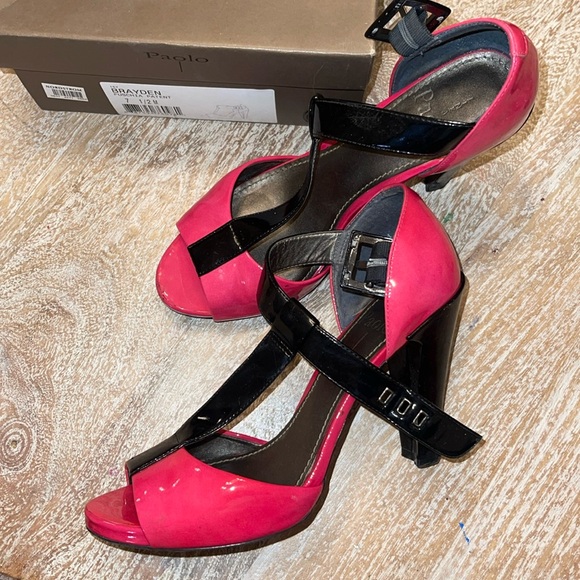 Patent pink black heels 7.5 - Picture 1 of 5